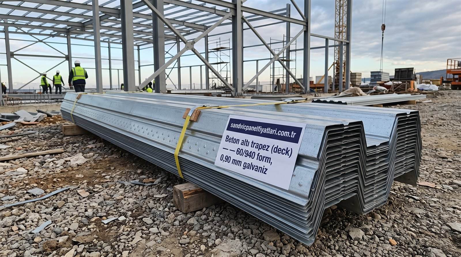 Galvaniz beton altı trapez (deck) sac paketi, 60/940 form